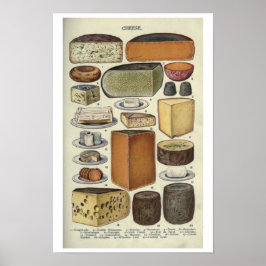Póster Queso vintage