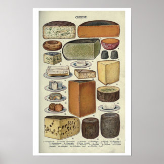 Póster Queso vintage