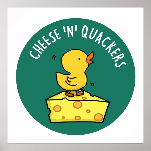 Póster Queso Y Quackers Divertidos Bollos De Comida (Frente)
