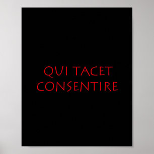 Póster Qui tacet consentire