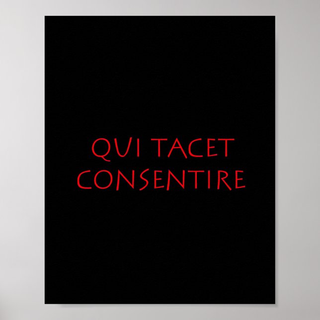Póster Qui tacet consentire (Frente)