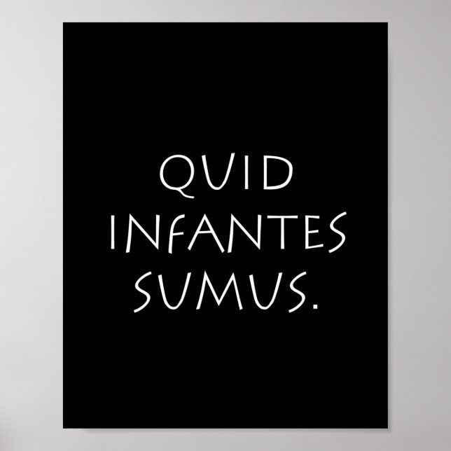 Póster Quid infantes sumus (Frente)