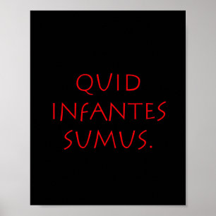 Póster Quid infantes sumus