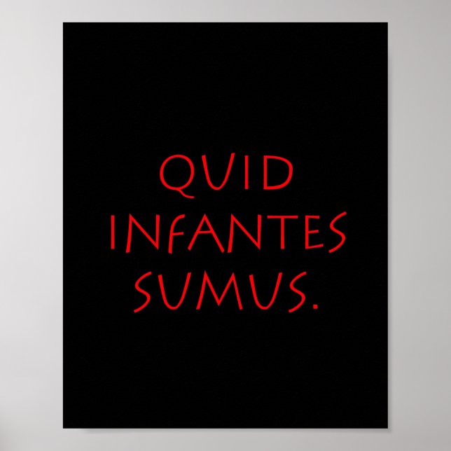 Póster Quid infantes sumus (Frente)