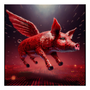 Póster ¡Quién dice que los cerdos no pueden volar! Chile