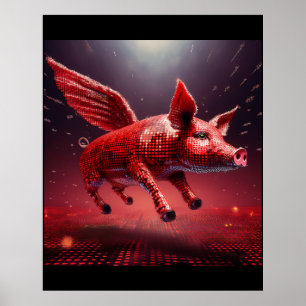 Póster ¡Quién dice que los cerdos no pueden volar! Chile