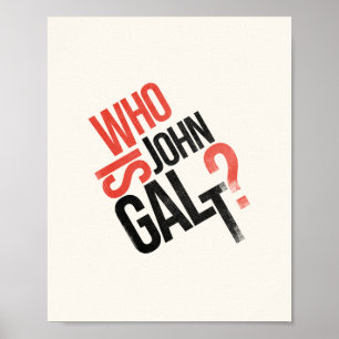 Póster ¿Quién es John Galt? Ayn Rand Poster