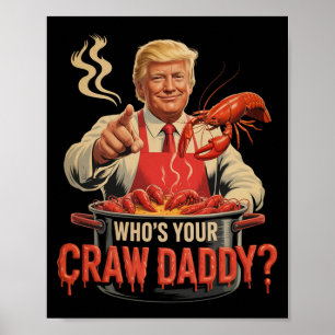 Póster ¿Quién es tu cachorro de langostinos? Funny Cajun 