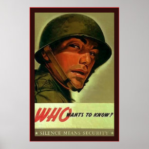 Póster ¿Quién quiere saber?~Vieja Segunda Guerra Mundial
