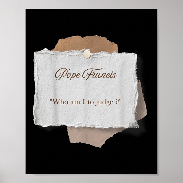 Póster Quién soy yo para juzgar al Papa Francisco (Frente)