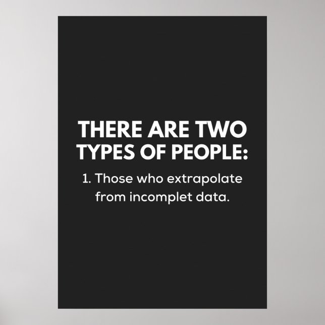 Póster Quienes extrapolan a partir de datos incompletos (Frente)
