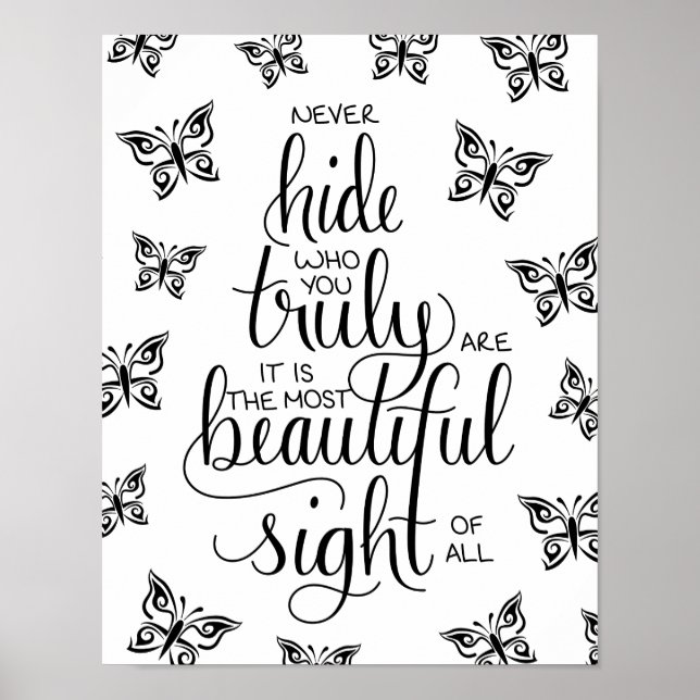 Póster ¿Quiénes Son Hermosos, Mariposas Poster? (Frente)