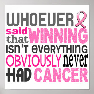 Póster Quienquiera dijo al cáncer de pecho