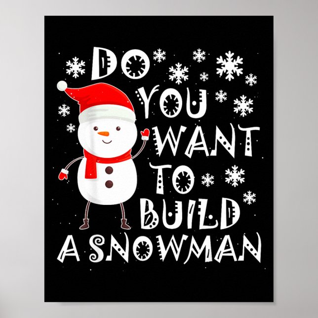 Póster ¿Quieres Construir Un Muñeco De Nieve Dulce Muñeco (Frente)