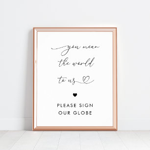 Póster ¿Quieres decir el mundo al Rótulo Boda del Globe d