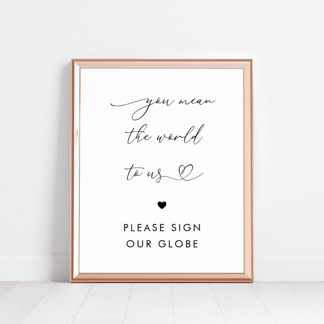 Póster ¿Quieres decir el mundo al Rótulo Boda del Globe d (Subido por el creador)