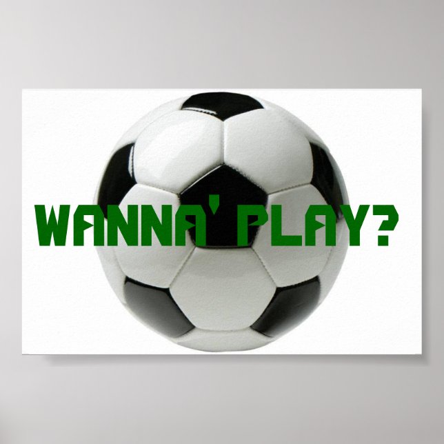 Póster ¿Quieres Jugar? Fútbol (Frente)