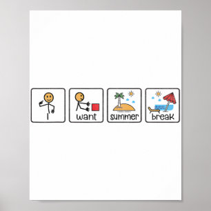 Póster ¿Quieres Que El Profesor De Las vacaciones De Vera