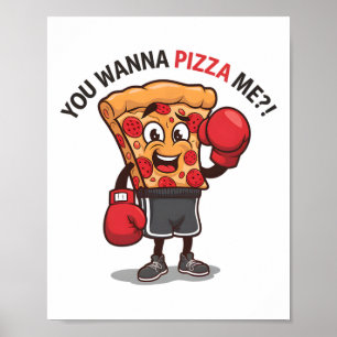 Póster Quieres Una Pizza De Mi Gimnasio Gracioso Boxeo Pi
