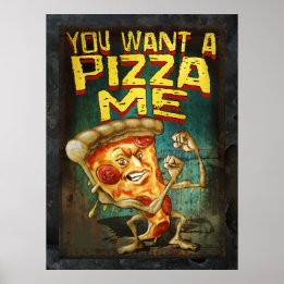 Póster Quieres una pizza yo