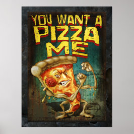 Póster Quieres una pizza yo