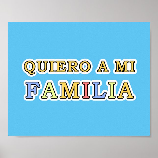 Póster Quiero a mi familia española (Frente)