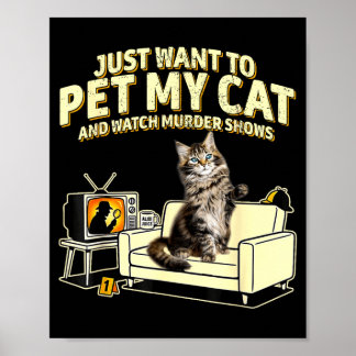Póster Quiero acariciar a mi gato himalayo y ver espectác