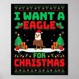 Póster Quiero Águila Para Navidades - Eagle Lover Santa H