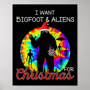 Póster Quiero Bigfoot & amp; Alimentos Para Navidades Sas