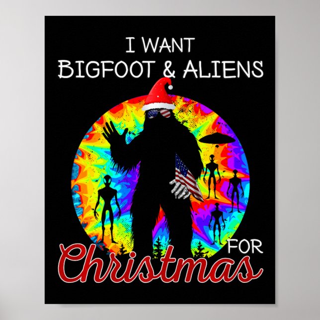 Póster Quiero Bigfoot & amp; Alimentos Para Navidades Sas (Frente)