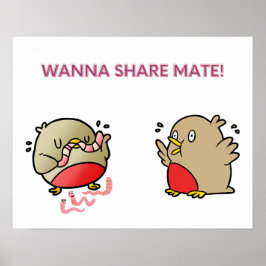 Póster ¡Quiero compartir a mate!