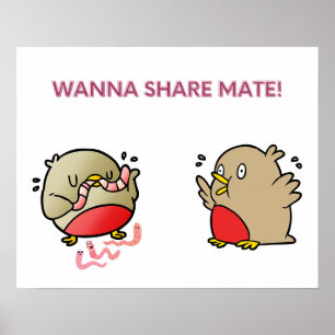 Póster ¡Quiero compartir a mate!