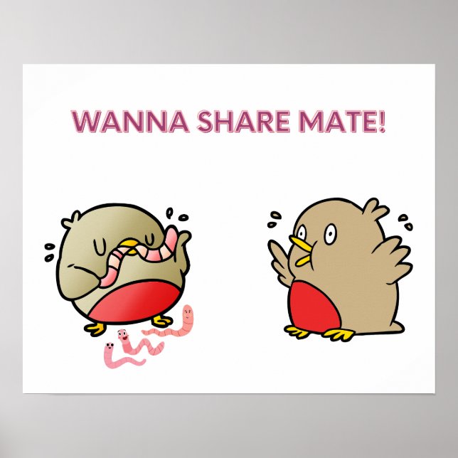 Póster ¡Quiero compartir a mate! (Frente)