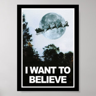 Póster Quiero creer, en Santa