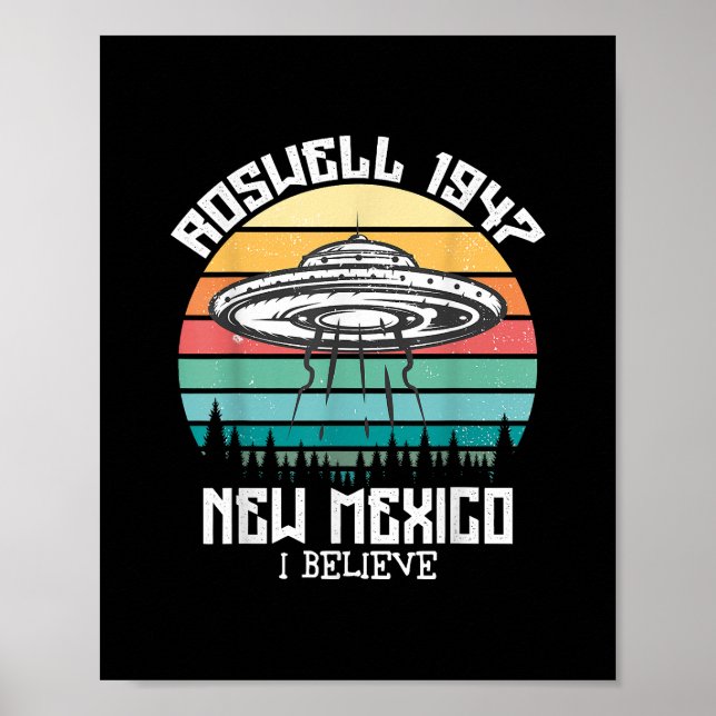 Póster Quiero Creer Que Aliens UFO Area 51 Roswell New (Frente)