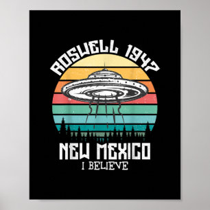 Póster Quiero Creer Que Aliens UFO Area 51 Roswell New