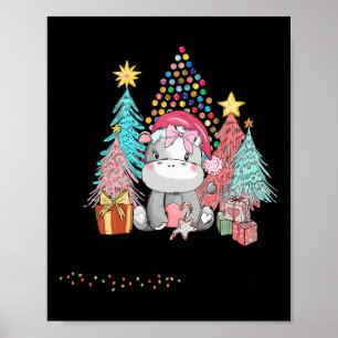 Póster Quiero Hipopótamo Para Navidades Hippo Xmas 1