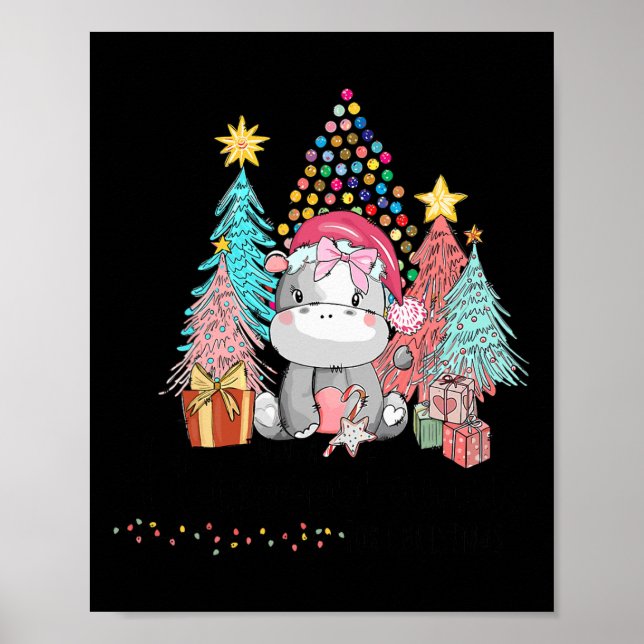 Póster Quiero Hipopótamo Para Navidades Hippo Xmas 1 (Frente)