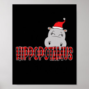 Póster Quiero Hipopótamo Para Navidades Xmas Hippo Niño