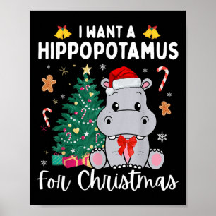 Póster Quiero Hiptamus Para Navidades Xmas Hip Para Niños