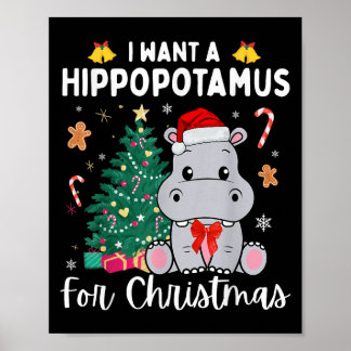 Póster Quiero Hiptamus Para Navidades Xmas Hip Para Niños