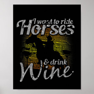 Póster Quiero Montar Caballos Y Campeones; Bebir Caballo 