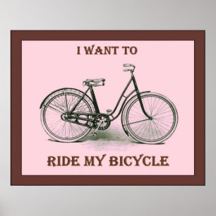 Póster Quiero Montar Mi Bicicleta ~ Poster De Bicicletas