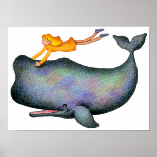 Póster Quiero nadar con ballenas.