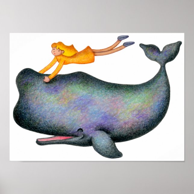 Póster Quiero nadar con ballenas. (Frente)