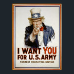 Póster quiero que<br><div class="desc">quiero que vintage poster de reclutamiento del ejército de la guerra mundial. Personalizar el tamaño del poster que necesita para su habitación.</div>