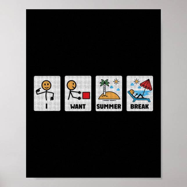 Póster Quiero Que El Profesor De Las Vacaciones De Verano (Frente)