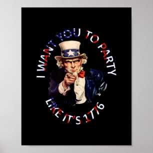 Póster Quiero que Fiestas como si fuera 1776