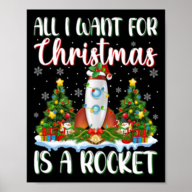 Póster Quiero Que Los Navidades Sean Una Luz De Árbol De  (Frente)