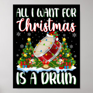 Póster Quiero Que Los Navidades Sean Una Luz De Tambor De